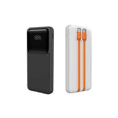 10000mah Powerbank met ingebouwde kabel Powerbank met ingebouwde USB C kabel