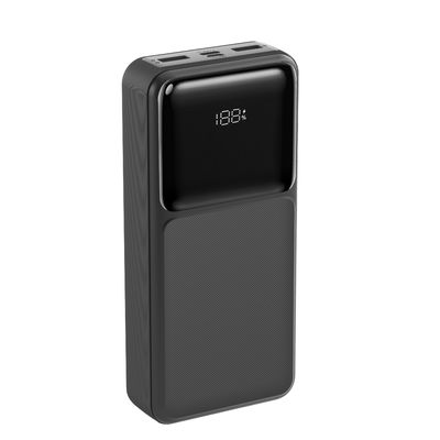 Draagbare ingebouwde kabel powerbank zwart 20000mAh type C kabel powerbank