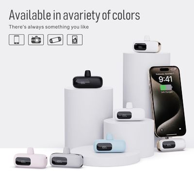 Rapid Charging Tail Plug Power Bank Lichtgewicht Multi Color ABS Charger