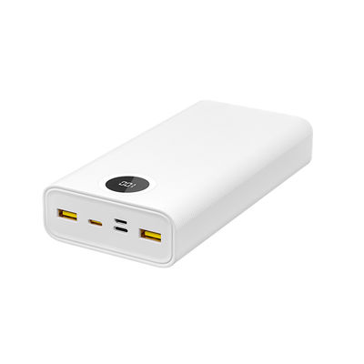 Witte Powerbank met grote capaciteit 22.5W PD-uitgang met LED-indicator voor veiligheidsbescherming