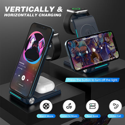 Multi-Color Power Bank Snelopladerstation 10W Voor iPhone Apple Watch AirPods