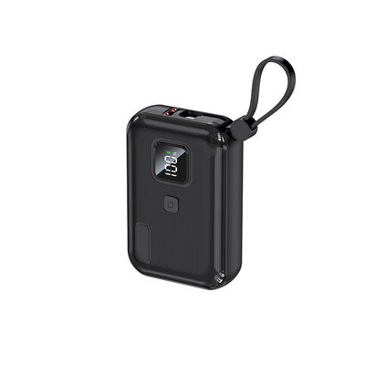 Goede prijs. Zwart/wit Mini Power Bank Ingebouwde oplaadkabel / LED indicator lampen online