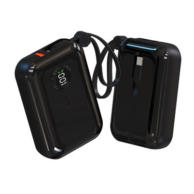Goede prijs. Brandwerend ABS PC Universele 10000mah Power Bank met ingebouwde kabels online